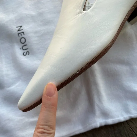 NIB Neous white flat transparent heel size 37 - Picture 8 of 8
